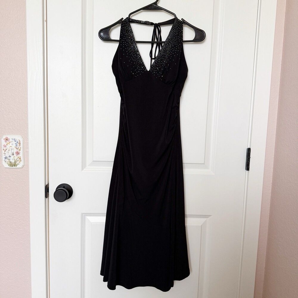 VTG Studio Y Womens Y2K Fairy Grunge Halter Midi Dress Size Medium Formal Whimsy